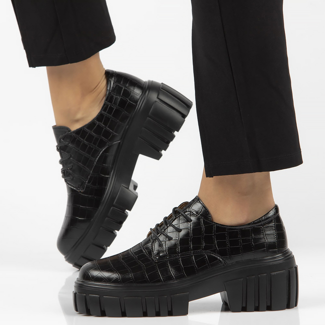 Leather shoes Filippo DP3935/22 BK black