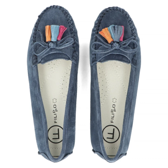 Leather loafers Filippo DP6136/24 NV navy