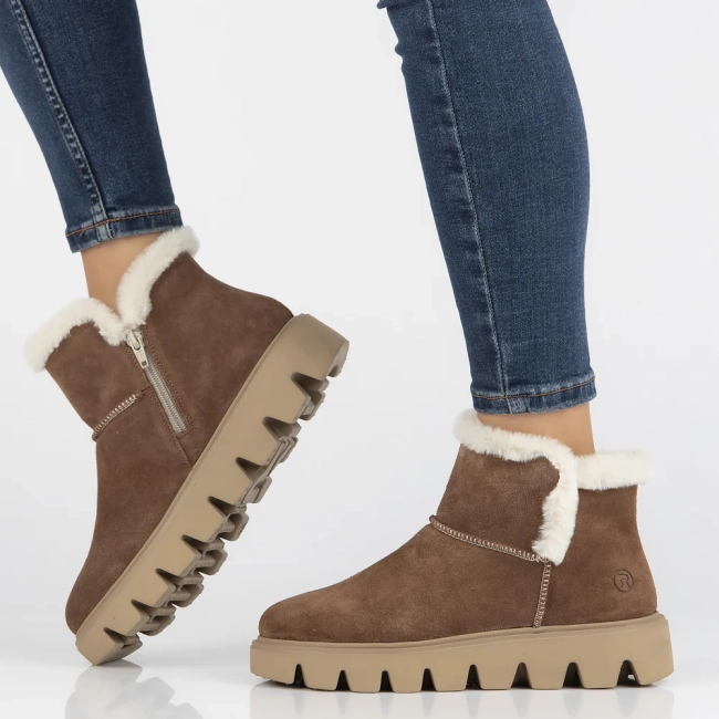 Leather snow boots Rieker W2071-20 brown