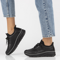 Rieker leather sneakers 48050-00 black
