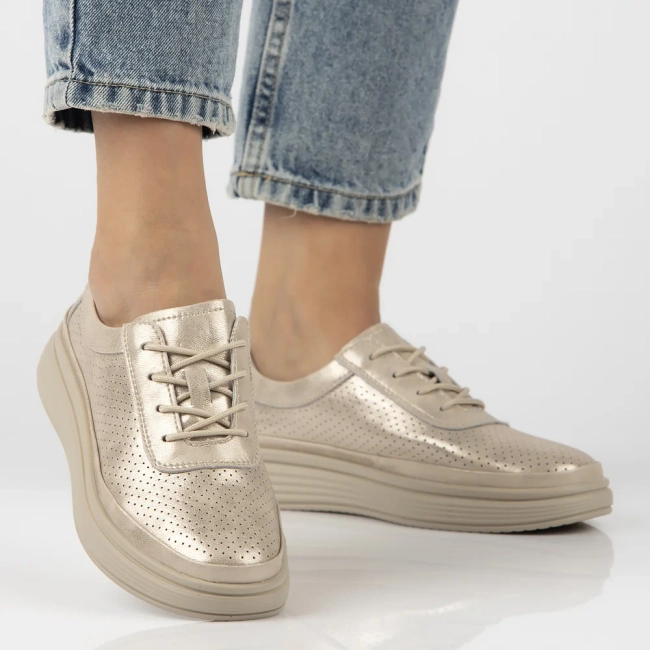 Leather shoes Filippo DP6753/25 GO gold