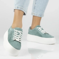 Leather sneakers Filippo DP7520/26 GE green