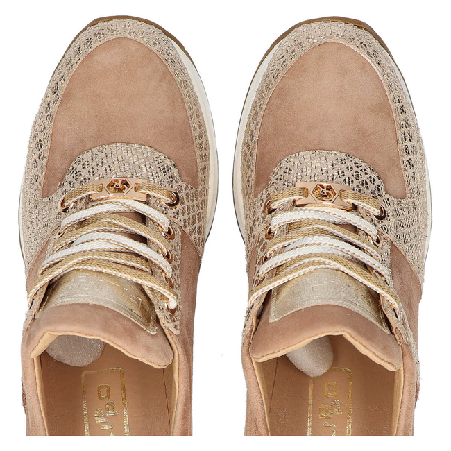 Półbuty Filippo 020 Beż A1/Złoty T1