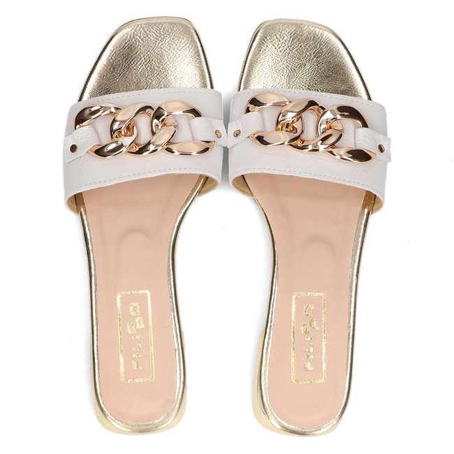Leather flip-flops Filippo 119 white
