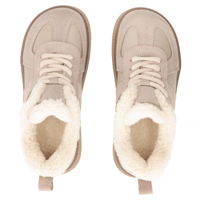 Skórzane sneakersy Filippo DP7948/26 BE beżowe