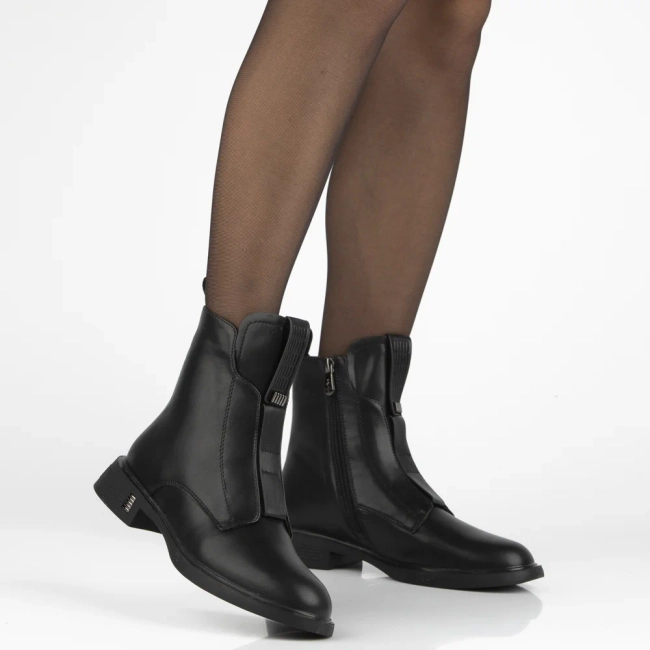 Skórzane botki Filippo DBT7249/25 BK czarne