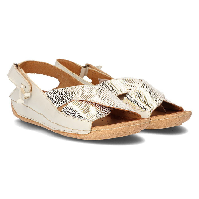Leather sandals Filippo 00994-37/00-5 ecru
