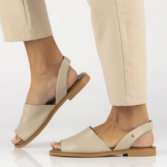 Skórzane sandały Filippo 40327 taupe