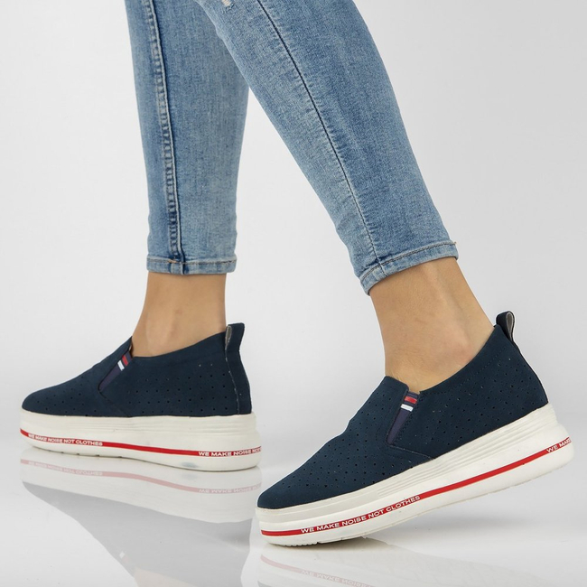 Skórzane Półbuty Filippo DP2009/21 NV granatowe