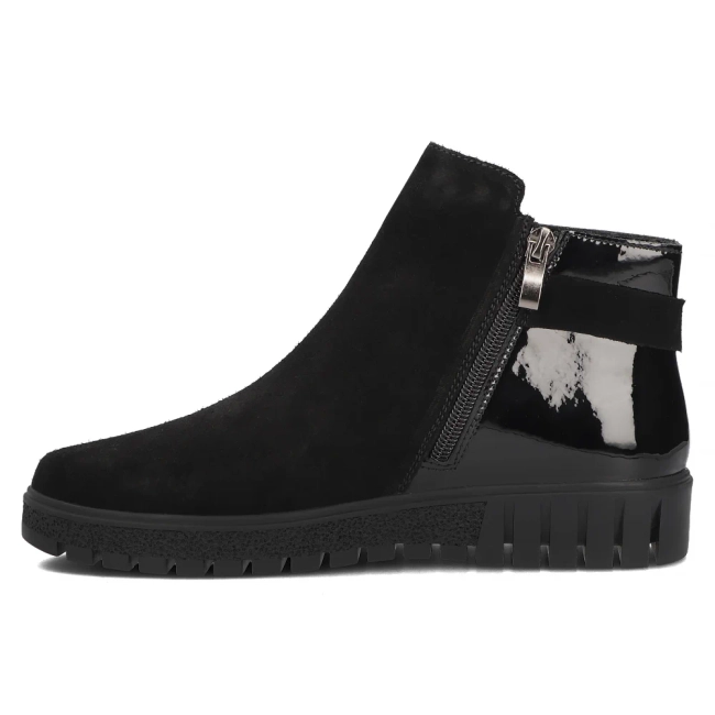 Leather ankle boots DBT6361/24 BK black