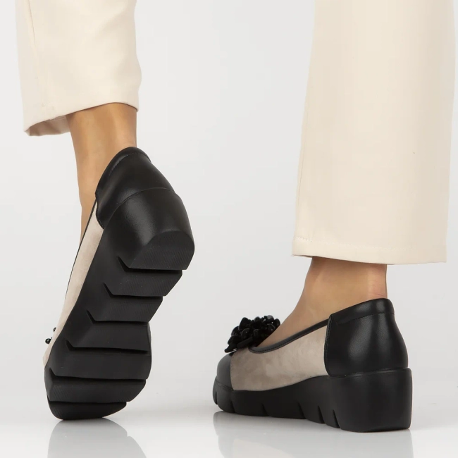 Leather shoes Filippo DP6783/25 BK BE black-beige