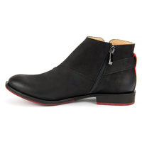 Ankle boots FILIPPO 414S nubuck black/red