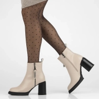 Leather ankle boots Filippo DBT6641/24 BE beige