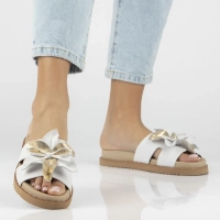 Leather flip-flops Filippo DK7638/26 WH white