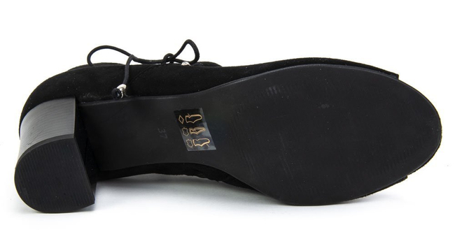 Botki Eksbut 68-4785-136-1G Czarny Welur