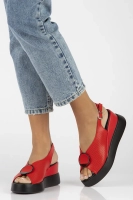 Leather sandals Filippo DS6074/25 RD red