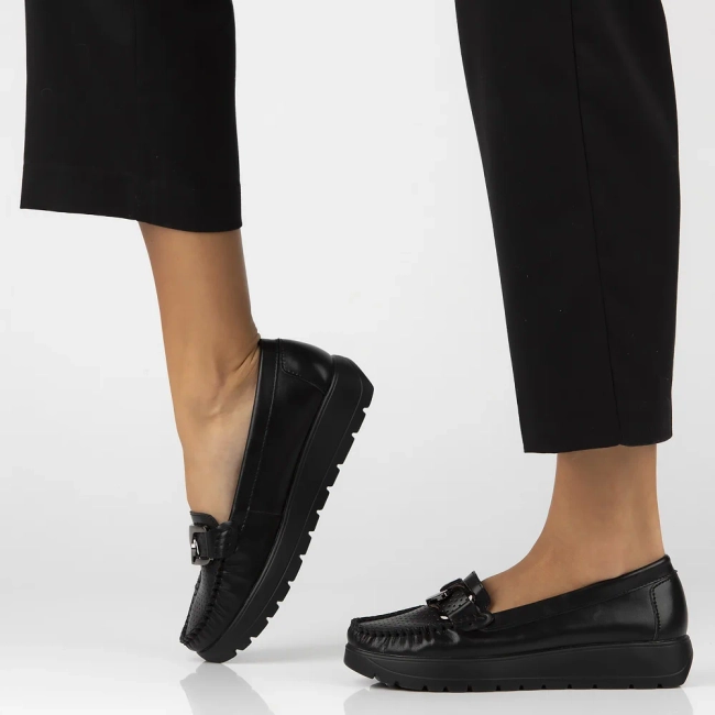 Leather loafers Filippo DP6827/25 BK black