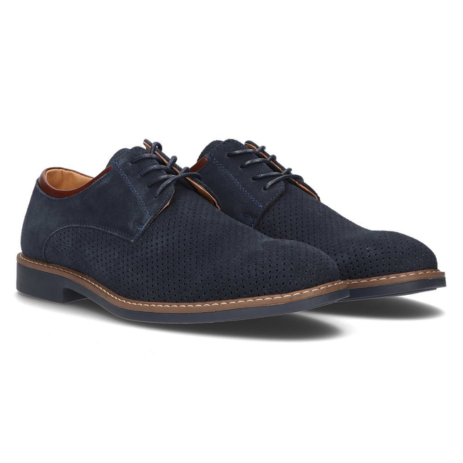 Leather shoes Filippo MP2399/21 NV navy blue