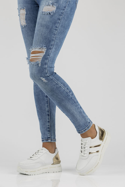 Leather Sneakers Filippo DP368/22 WH white