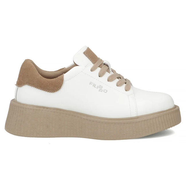 Skórzane sneakersy Filippo DP7982/26 WH białe