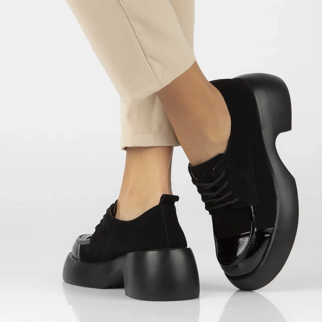 Leather shoes Filippo DP6462/24 BK black