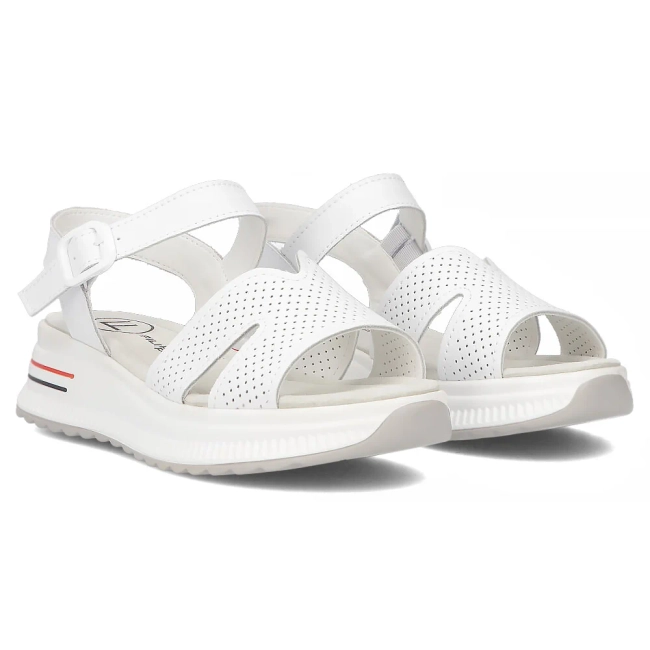 Leather sandals Filippo DS7021/25 WH white