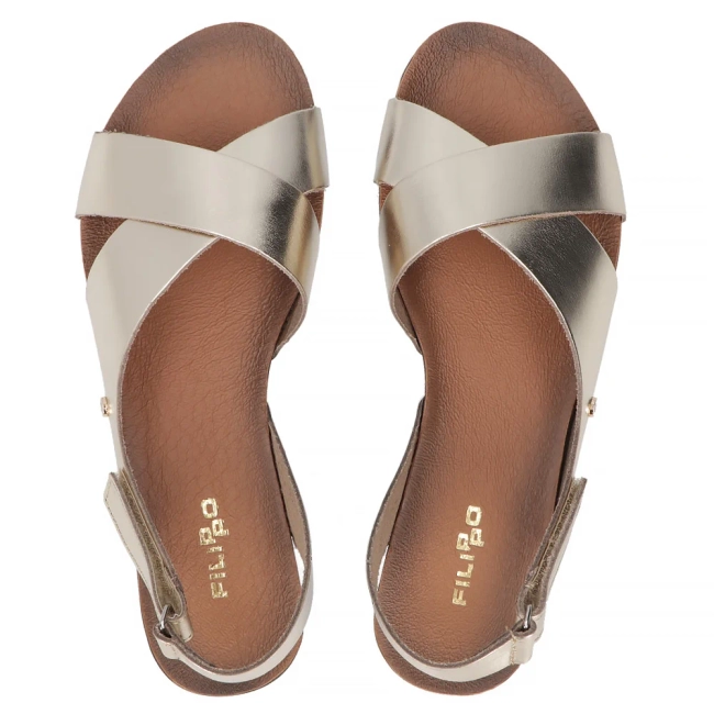 Leather sandals Filippo 40141 gold