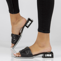 Leather flip-flops Filippo DK3905/22 BK black