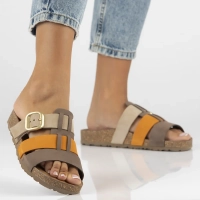 Slippers Yokono JERBA-137 NOB MULTI MANGO brown