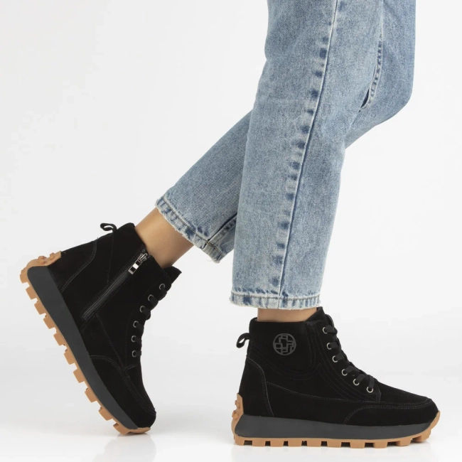 Leather ankle boots Filippo DBT7160/25 BK black