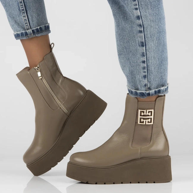 Leather ankle boots Filippo 60390 fango