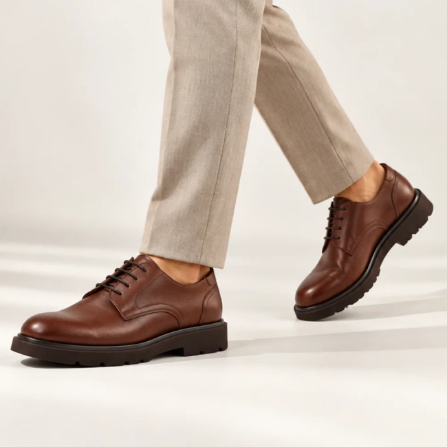 Leather shoes Filippo MP8010/26 LT BR brown