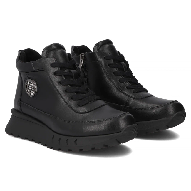 Leather ankle boots Filippo DBT7145/25 BK black