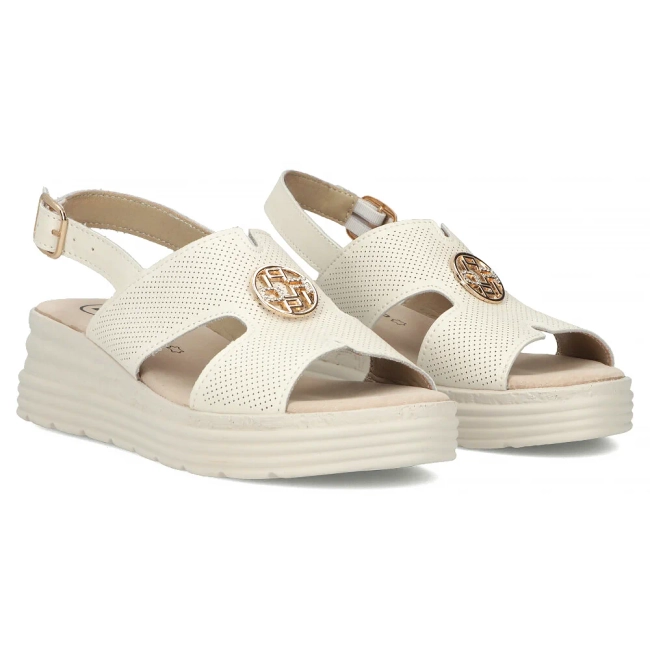 Leather sandals Filippo DS6712/25 BE beige
