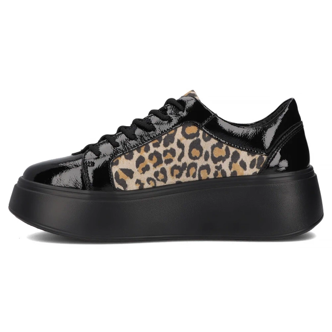 Leather sneakers Filippo DP7282/25 BK LEO black