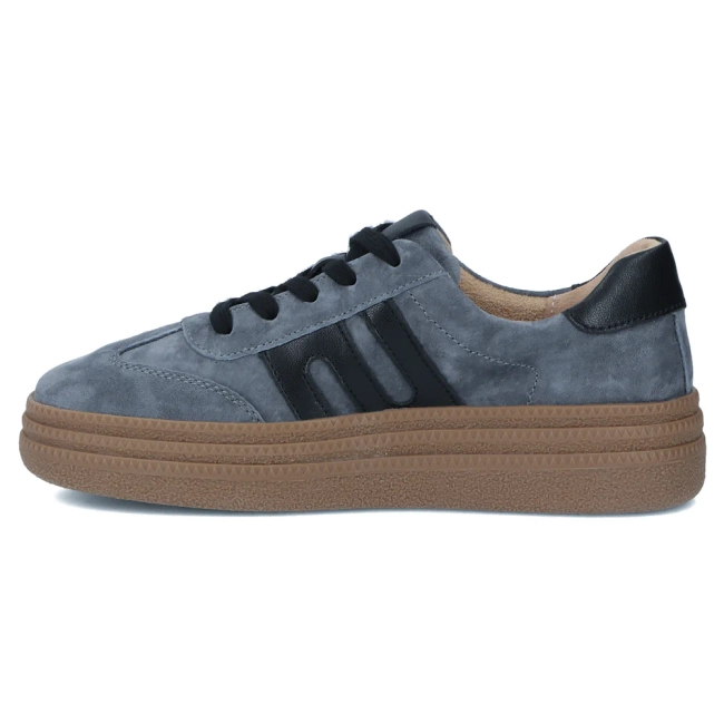 Skórzane sneakersy Filippo DP7114/25 BL niebieskie