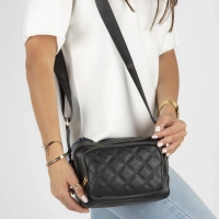 Black shoulderbag charm sombre