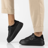 Leather sneakers Filippo DP6058/24 BK BK black