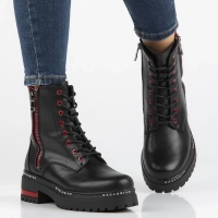 Leather boots Filippo DBT6601/24 BK black