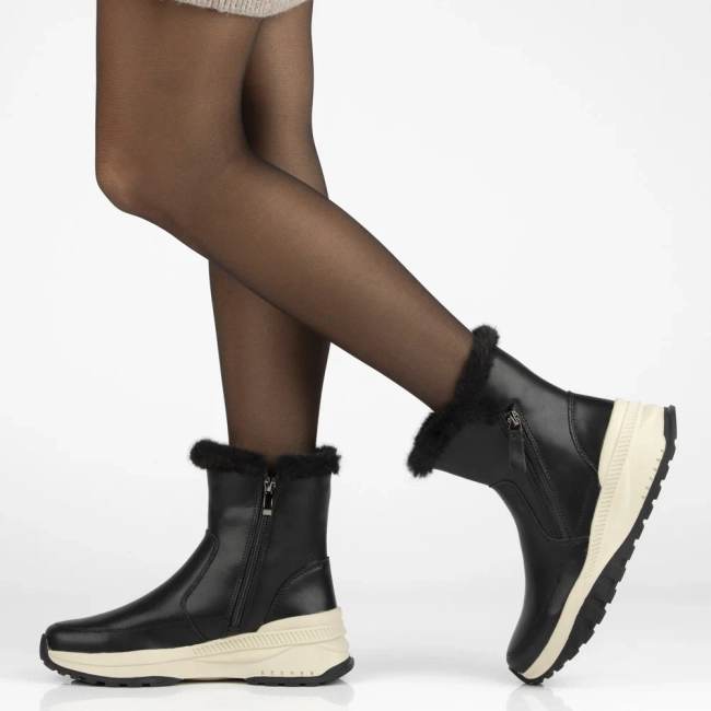 Leather ankle boots Filippo DBT7157/25 BK black