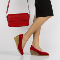 Skórzane półbuty Filippo DP1328/21 RD czerwone