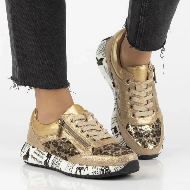 Skórzane sneakersy Laura Vita burton 11 dore beżowe