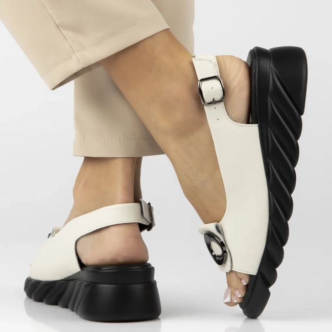 Leather sandals Filippo DS7011/25 BE beige