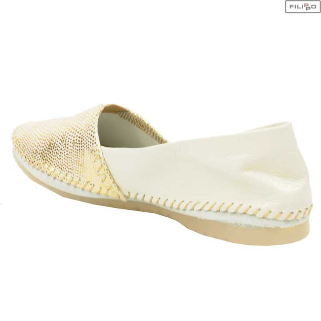 Ballerinas MACIEJKA 01930-37/00-0 beige golden dots 8022769