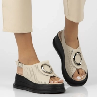 Leather sandals Filippo DS6756/25 BE beige