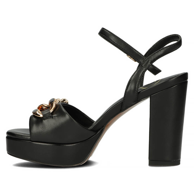 Skórzane sandały Filippo DS4431/23 BK czarne