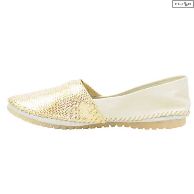 Ballerinas MACIEJKA 01930-37/00-0 beige golden dots 8022769