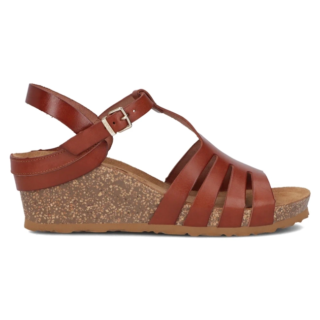 Leather sandals Yokono CADIZ-305 VAQ NUEZ brown