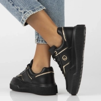 Skórzane sneakersy Filippo DP6727/25 BK czarne