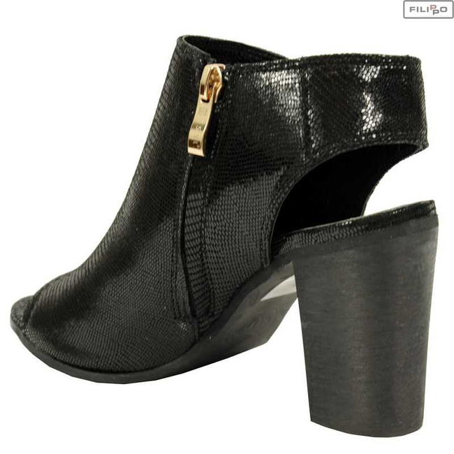 Sandały NESSI 65205 czarny lizaro 8020078